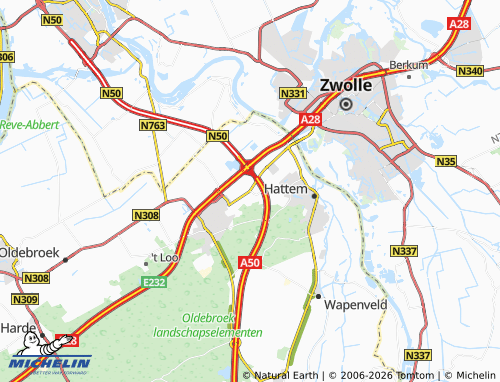 Carte MICHELIN Hattemerbroek - ViaMichelin