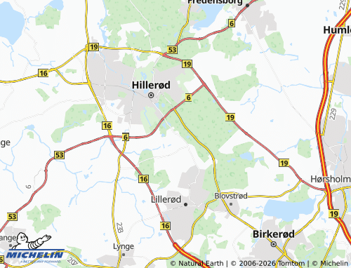 MICHELIN-Landkarte Ny Hammersholt - ViaMichelin