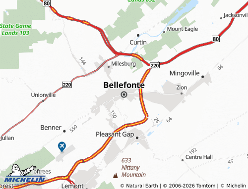 Kaart MICHELIN Bellefonte - ViaMichelin