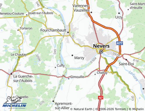 Carte MICHELIN Marzy - ViaMichelin