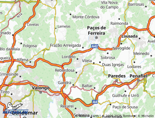 MICHELIN Lordelo map - ViaMichelin