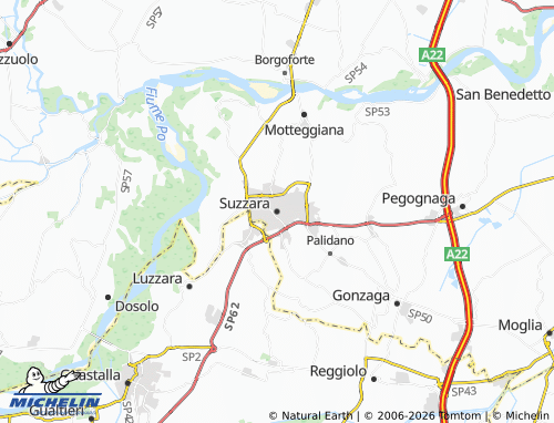 Carte MICHELIN Suzzara - ViaMichelin