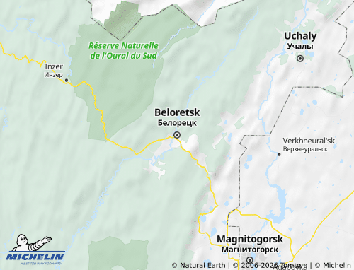Kaart MICHELIN Rajon Beloretski - ViaMichelin