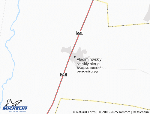 MICHELIN Vladimirovskiy sel'skiy okrug map - ViaMichelin