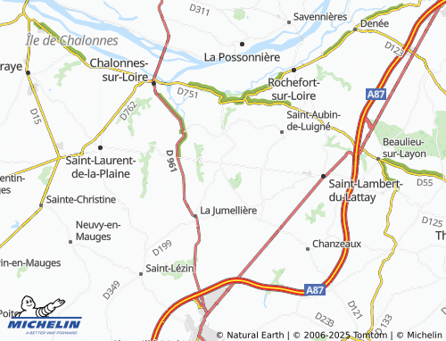 Carte MICHELIN La Blinière - ViaMichelin