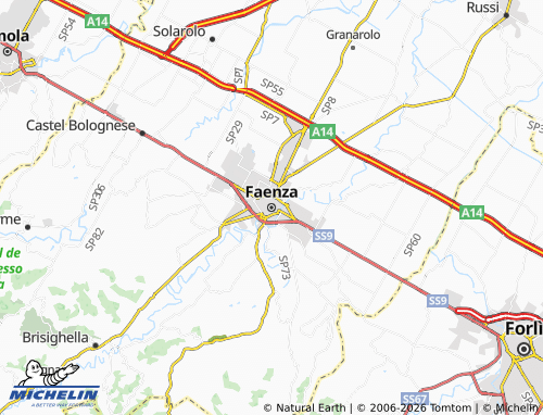 MICHELIN Faenza map - ViaMichelin