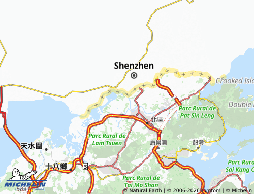 MICHELIN Lo Wu map - ViaMichelin