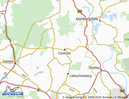 MICHELIN-Landkarte Cavertitz - ViaMichelin