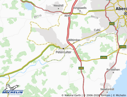 Carte MICHELIN Peterculter - ViaMichelin