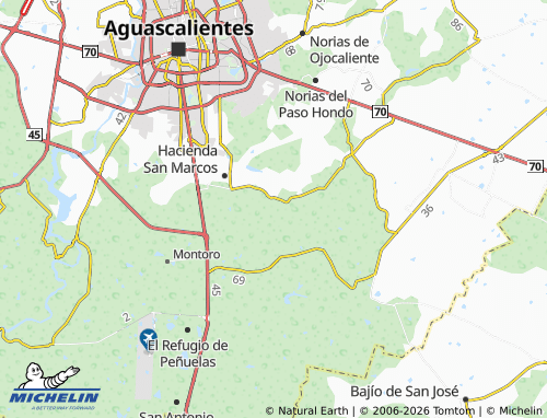 MICHELIN Colonia Cañada Grande de Cotorina map - ViaMichelin