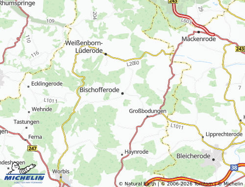 Kaart MICHELIN Bischofferode - ViaMichelin