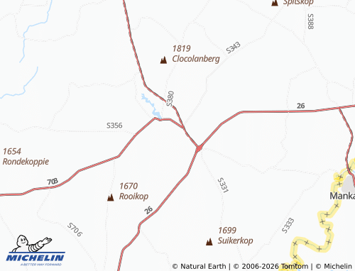 Mapa MICHELIN Clocolan - ViaMichelin