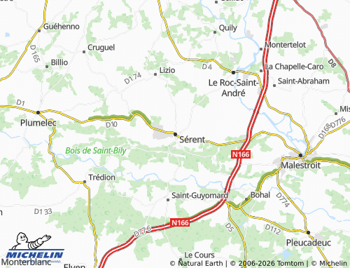 Mappa MICHELIN Sérent - ViaMichelin