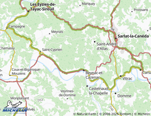 MICHELIN Cazenac map - ViaMichelin