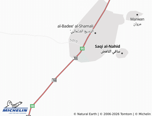 MICHELIN-Landkarte al-Badee' al-Janoubi - ViaMichelin