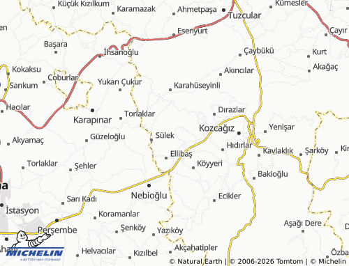 MICHELIN Şabankadı map - ViaMichelin
