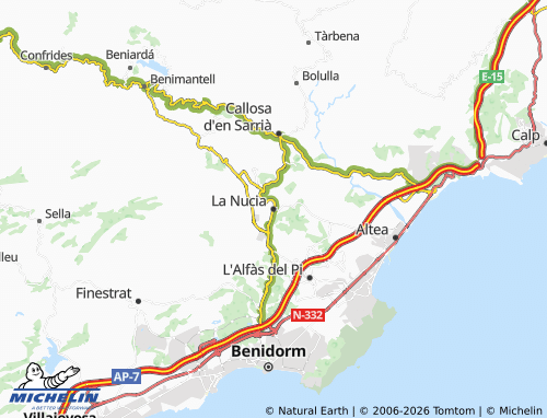 Mapa MICHELIN La Nucia - ViaMichelin