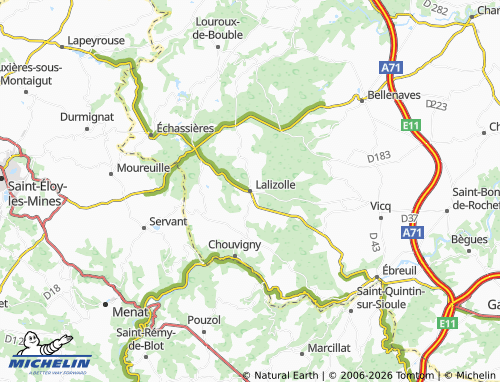 Carte MICHELIN Lalizolle - ViaMichelin