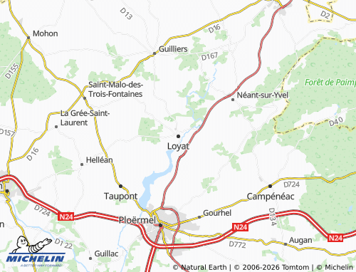 Mapa MICHELIN Loyat - ViaMichelin