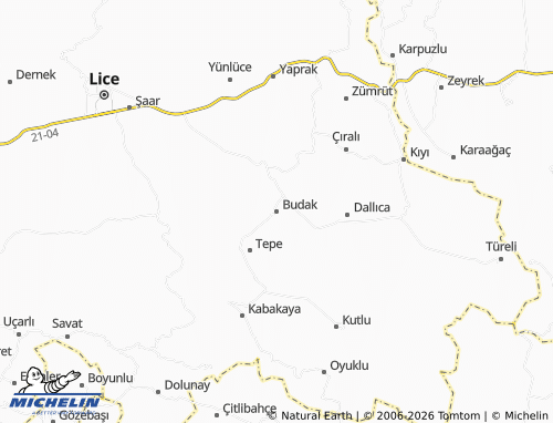 MICHELIN Budak map - ViaMichelin
