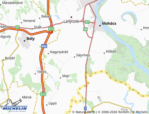 MICHELIN-Landkarte Sátorhely - ViaMichelin