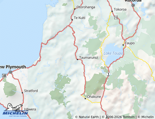MICHELIN-Landkarte Ruapehu - ViaMichelin