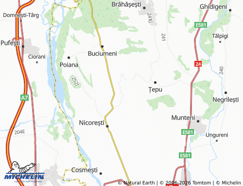 Mapa MICHELIN Vizurești - ViaMichelin