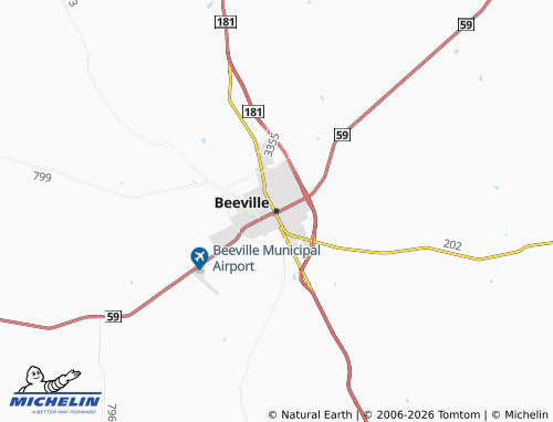 Mappa MICHELIN Beeville - ViaMichelin
