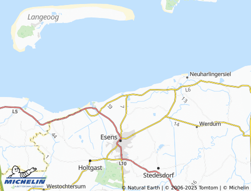 MICHELIN Ostbense map - ViaMichelin