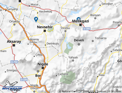 MICHELIN Yeşilhisar map - ViaMichelin