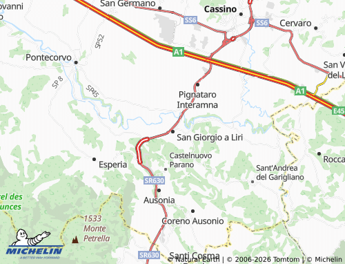 Carte MICHELIN San Giorgio a Liri - ViaMichelin