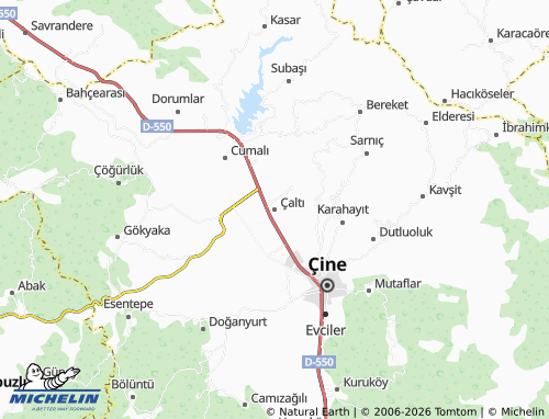 MICHELIN Çaltı map - ViaMichelin