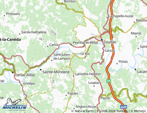 MICHELIN Mareuil map - ViaMichelin