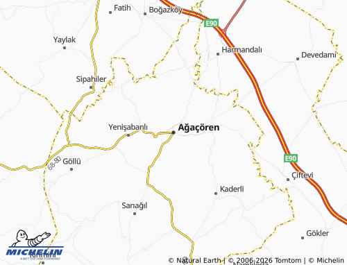 MICHELIN Ağaçören map - ViaMichelin