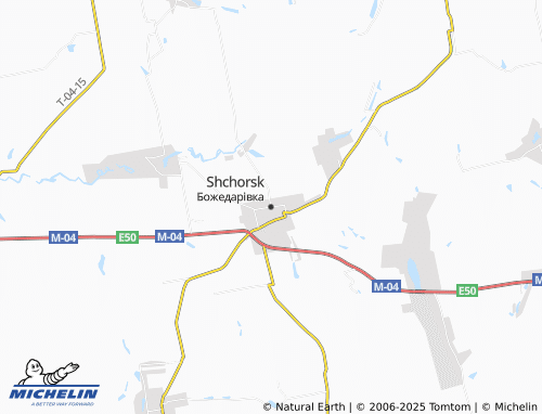 MICHELIN Bozhedarivka map - ViaMichelin