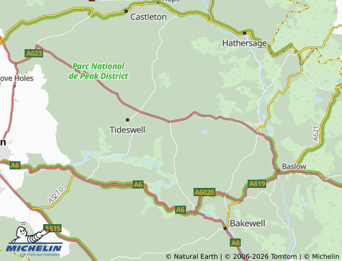 Carte MICHELIN Wardlow - ViaMichelin
