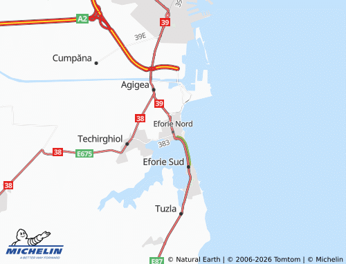 Carte MICHELIN Eforie Nord - ViaMichelin