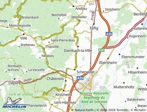 MICHELIN Dieffenthal map - ViaMichelin