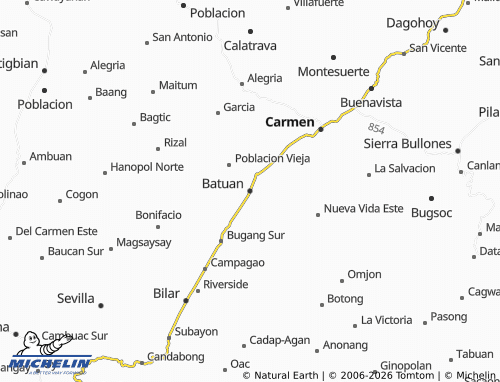MICHELIN Batuan map - ViaMichelin