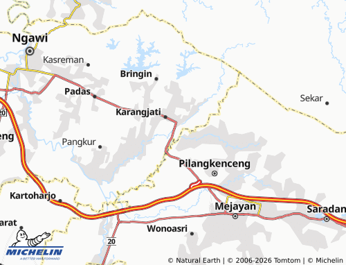 MICHELIN Sawo map - ViaMichelin