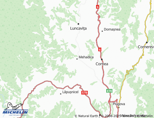 MICHELIN-Landkarte Mehadica - ViaMichelin