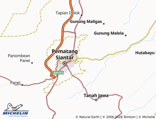 MICHELIN Siantar map - ViaMichelin