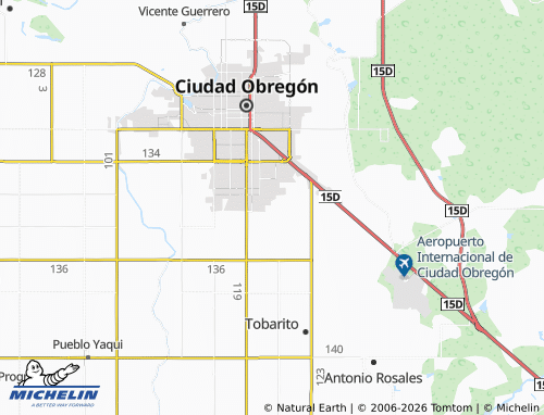 Mappa MICHELIN Zona Urbana, Ciudad Obregón - ViaMichelin