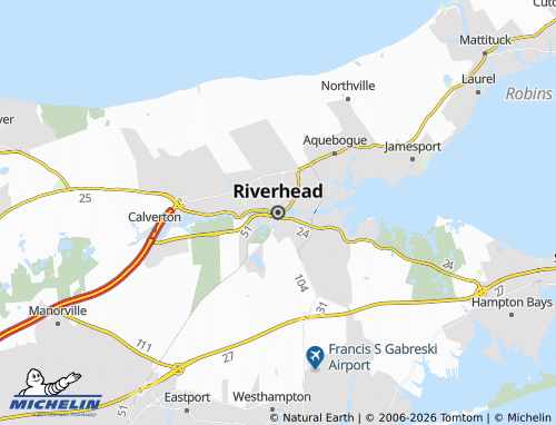 Kaart MICHELIN Riverhead - ViaMichelin