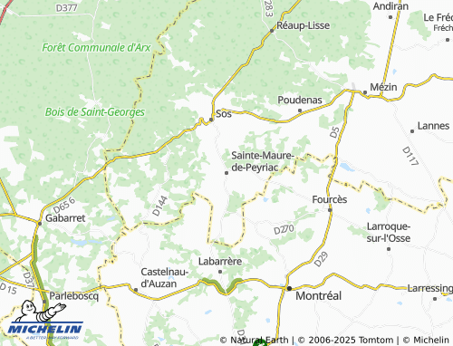 MICHELIN Sainte-Maure-de-Peyriac map - ViaMichelin