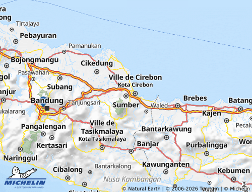 Carte MICHELIN Cirebon - ViaMichelin