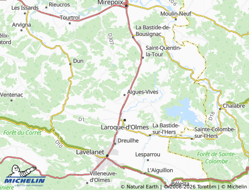 Mapa MICHELIN Aigues-Vives - ViaMichelin