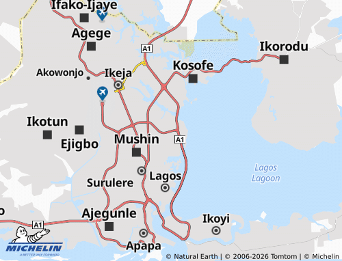 MICHELIN Gbagada map - ViaMichelin