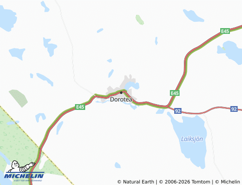 MICHELIN Dorotea map - ViaMichelin