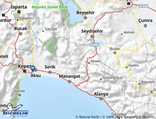 MICHELIN İbradı map - ViaMichelin